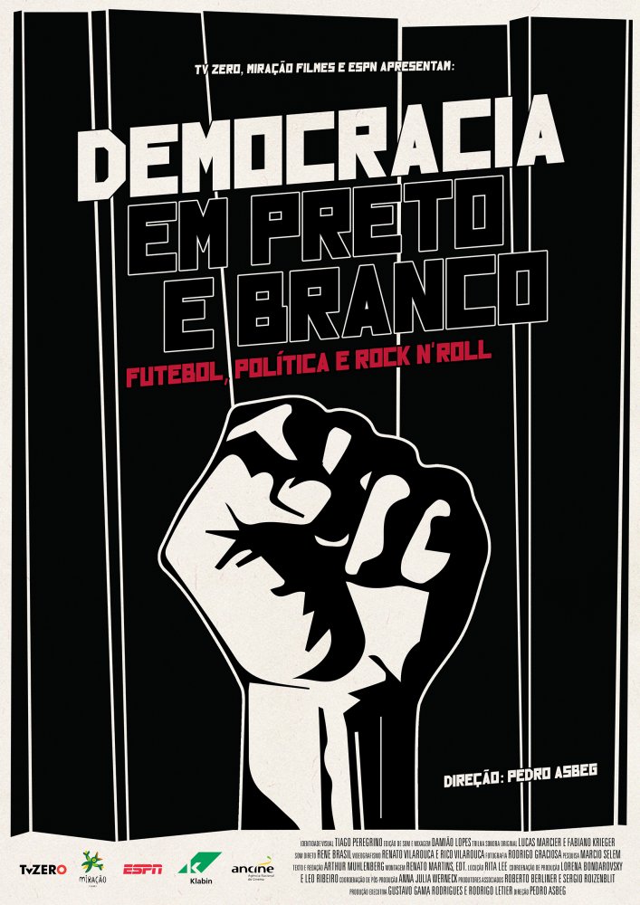 Póster de Democracia en blanco y negro